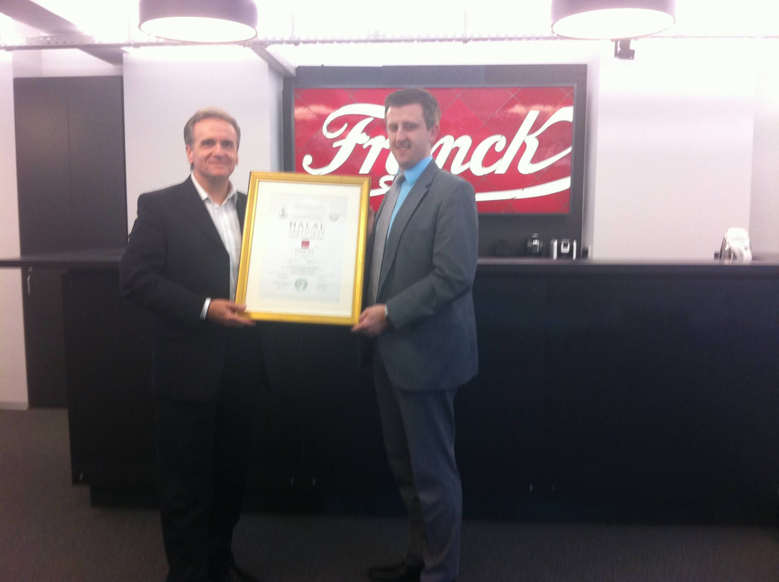 Dodijeljen certifikat halal kvalitete Francku d.d.